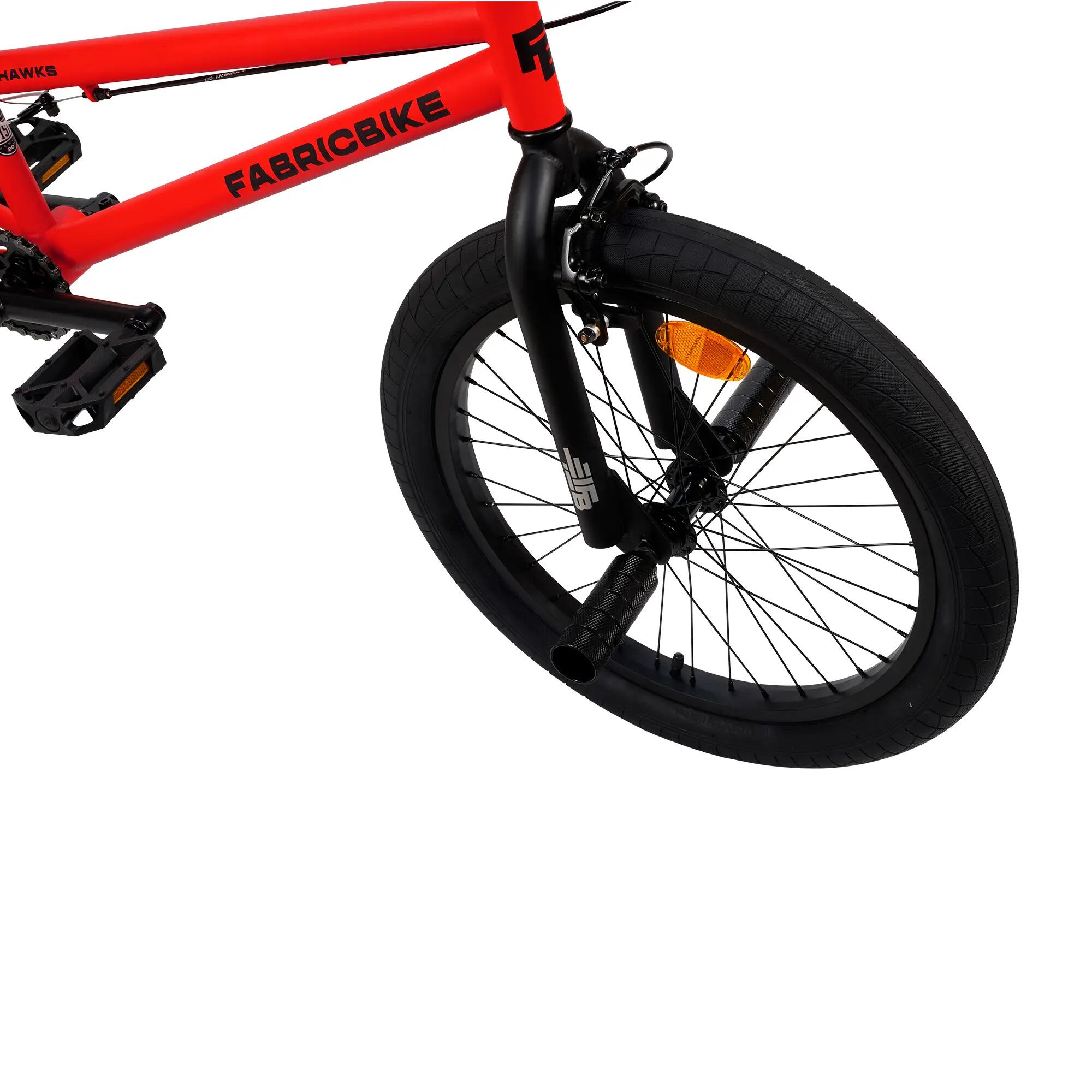 Fabricbike Hawks BMX 20", leicht, Freestyle, 360° Rotor, 9–15 Jahre, Matte Red 4/7
