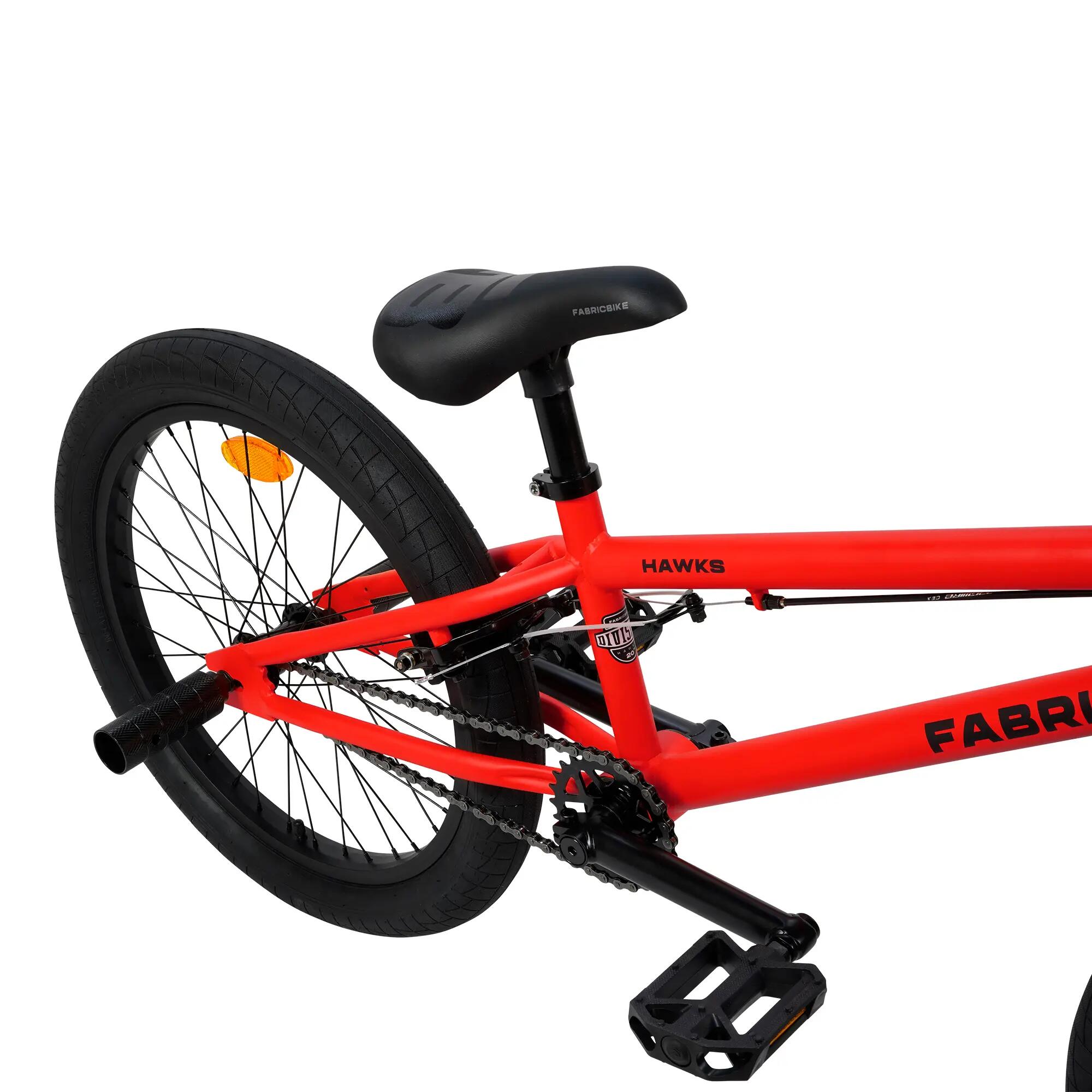 Fabricbike Hawks BMX 20", leicht, Freestyle, 360° Rotor, 9–15 Jahre, Matte Red 3/7