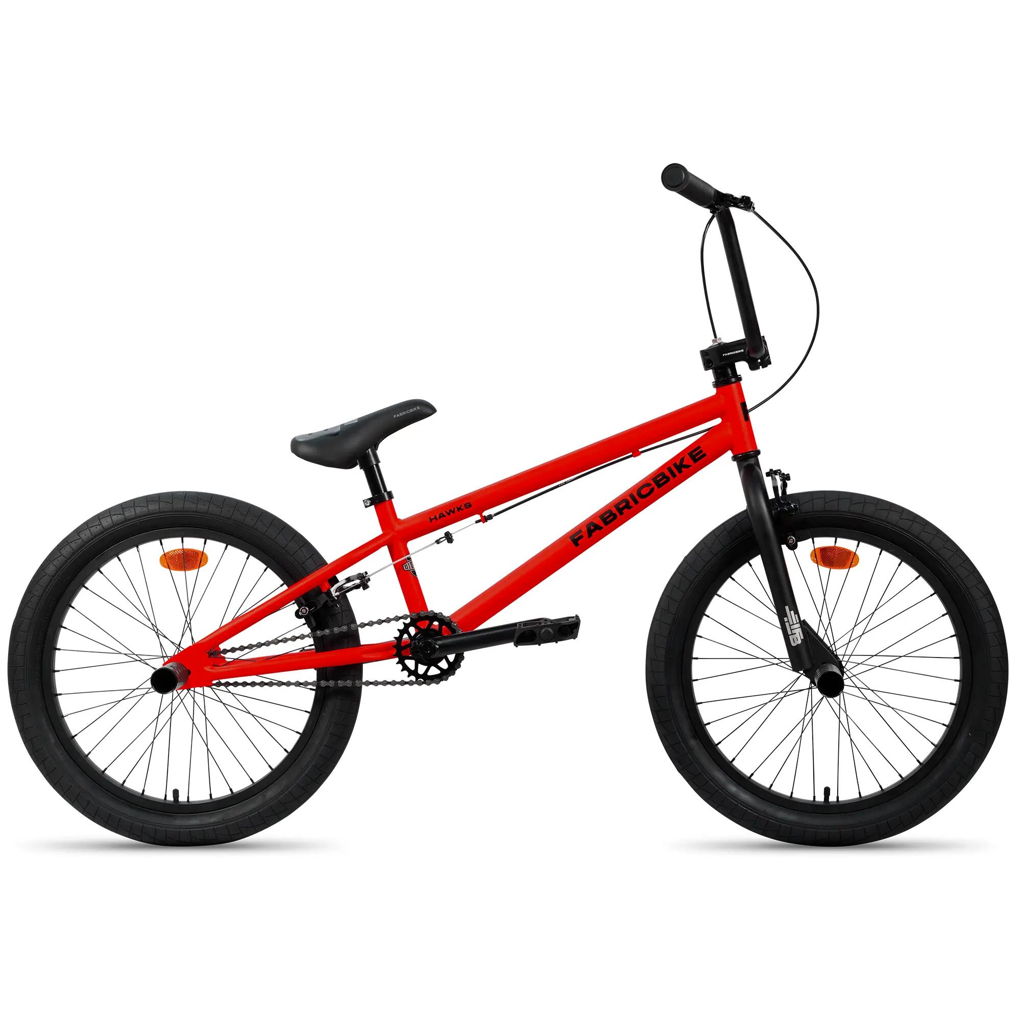 Fabricbike Hawks BMX 20", leicht, Freestyle, 360° Rotor, 9–15 Jahre, Matte Red 2/7