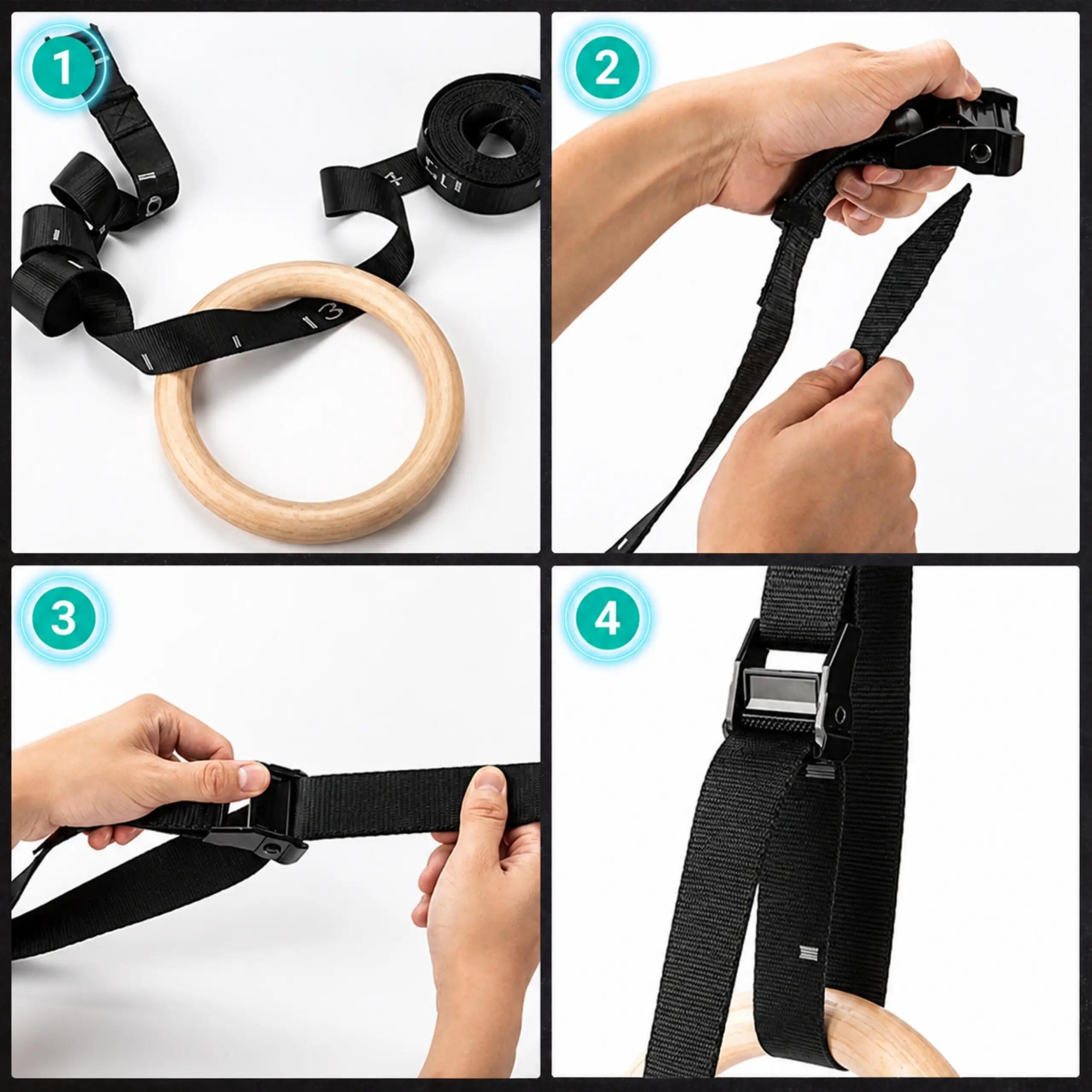 Anelli ginnastica in legno Gym Rings set palestra piano PDF REVITY 12/14