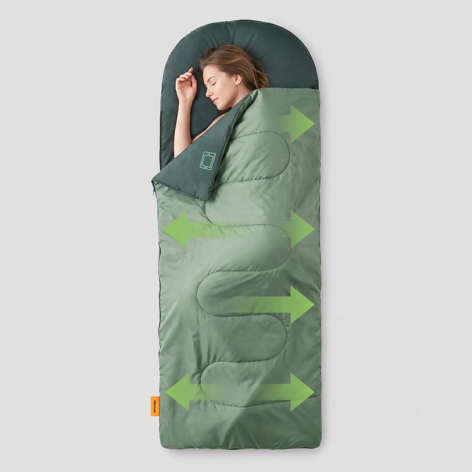 Śpiwór wiosenno-letni typu koperta Spokey Cozy Plus 10/15