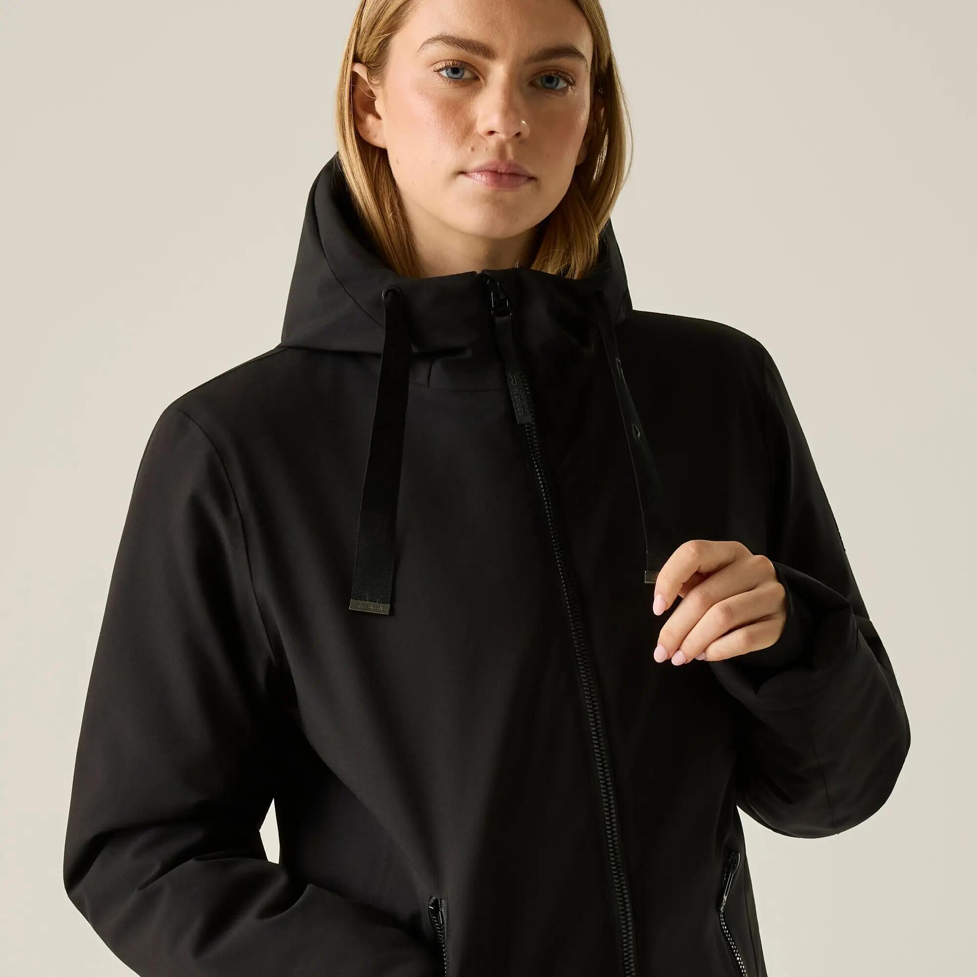 Chaqueta impermeable aislante de avellana para mujer 9/9