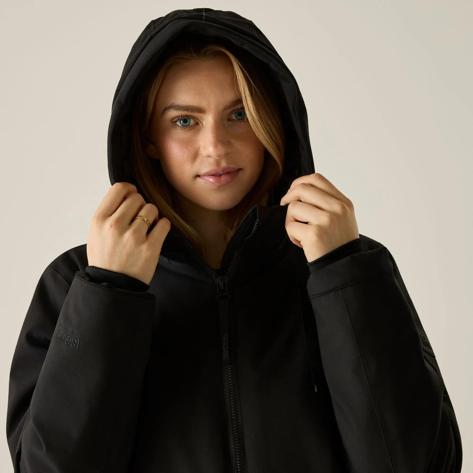 Chaqueta impermeable aislante de avellana para mujer 7/9
