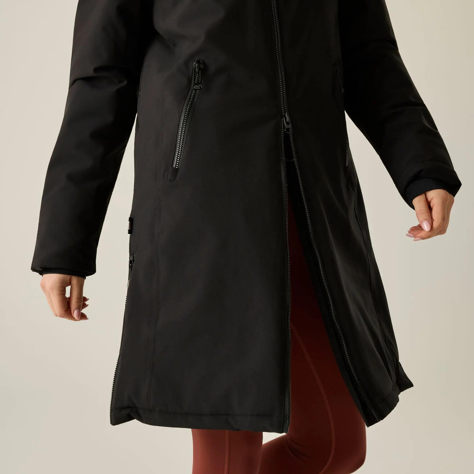 Chaqueta impermeable aislante de avellana para mujer 5/9