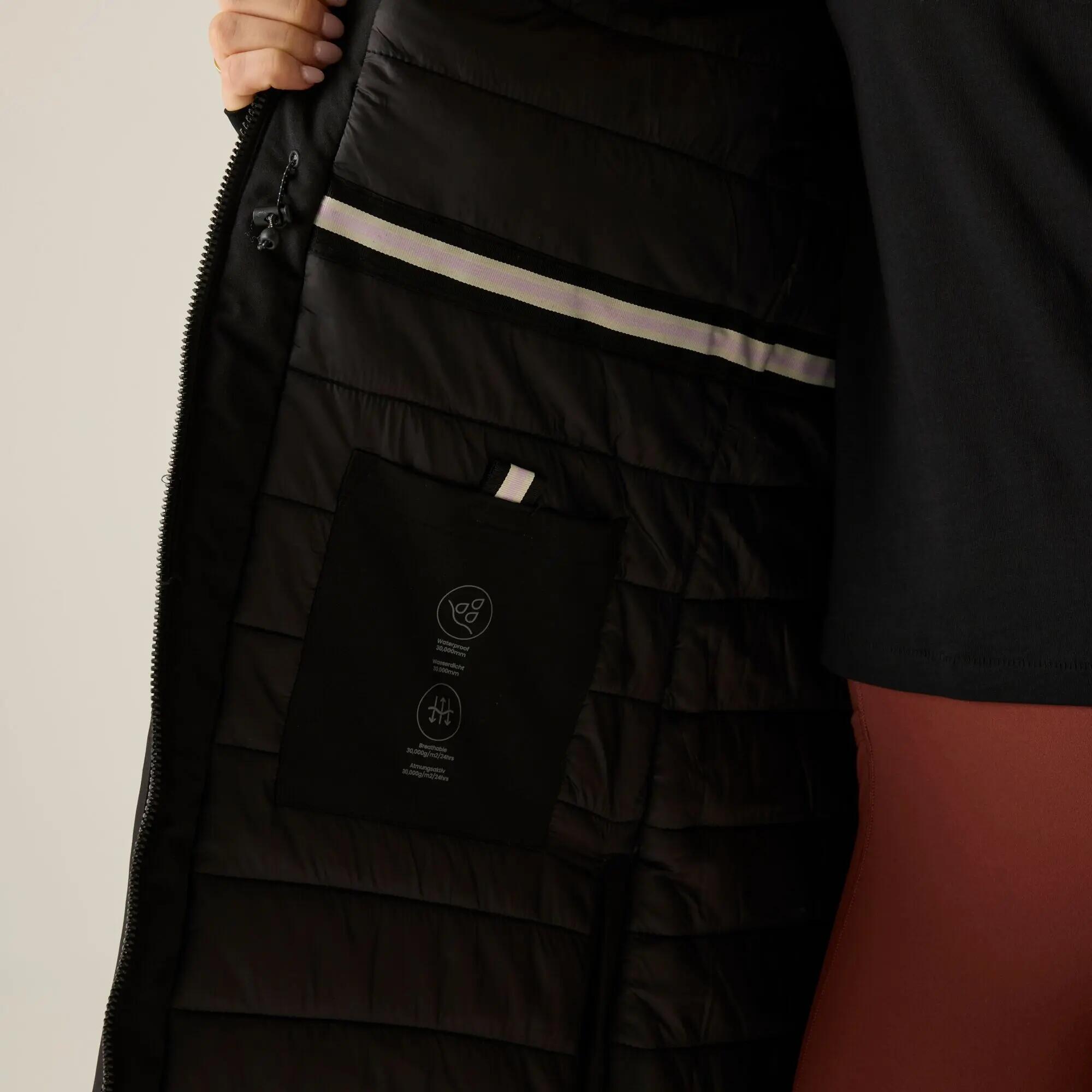 Chaqueta impermeable aislante de avellana para mujer 4/9