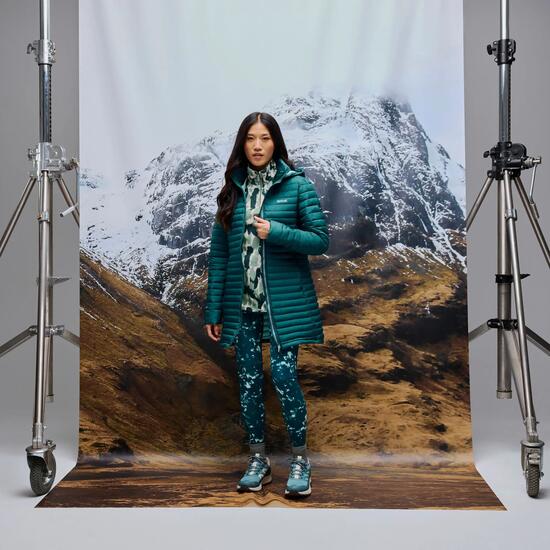 Veste Selenar longue longueur rembourrée pour femmes