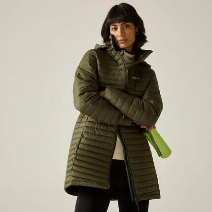 Veste Selenar longue longueur rembourrée pour femmes
