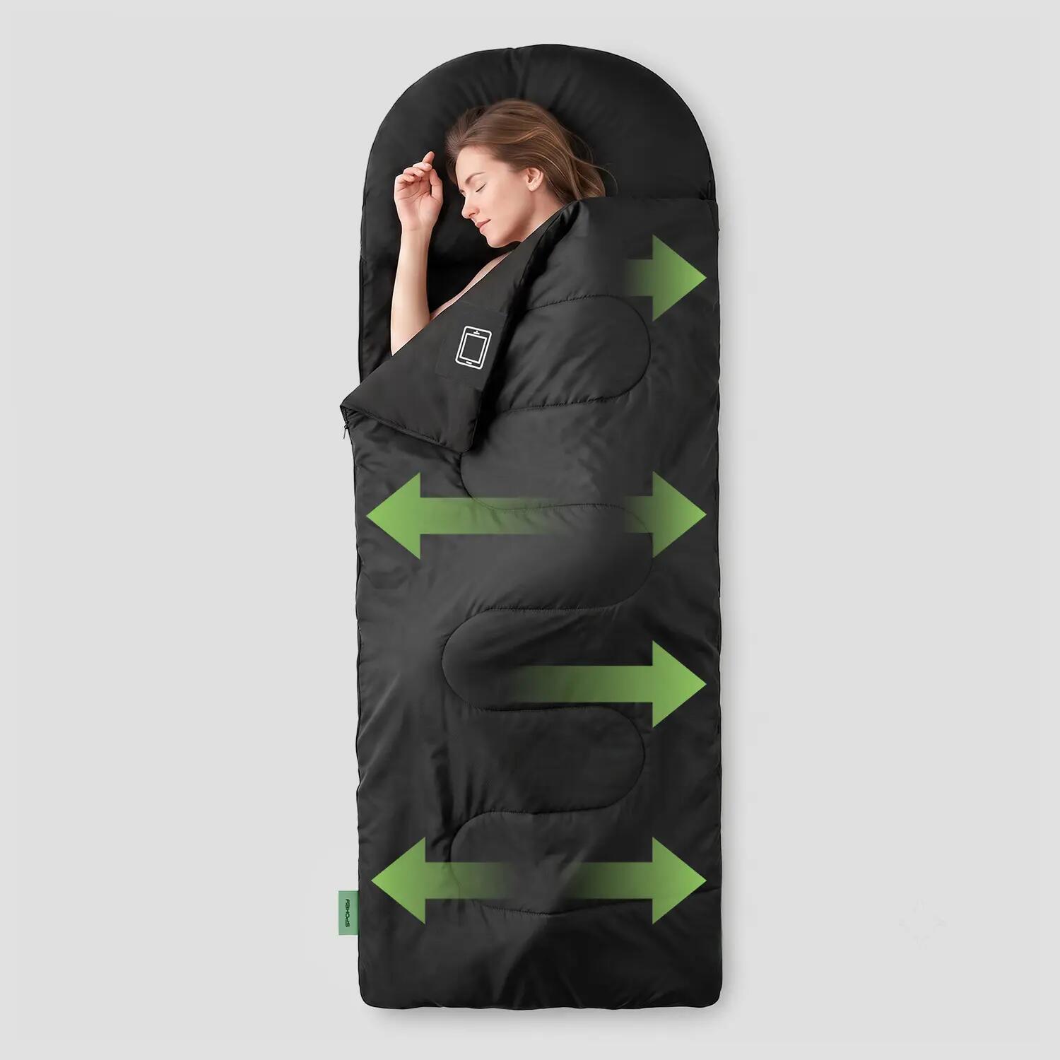 Śpiwór wiosenno-letni typu koperta Spokey Cozy Plus 10/15