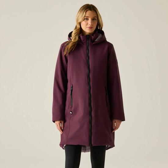 Damen Marron wasserdichte isolierte Jacke