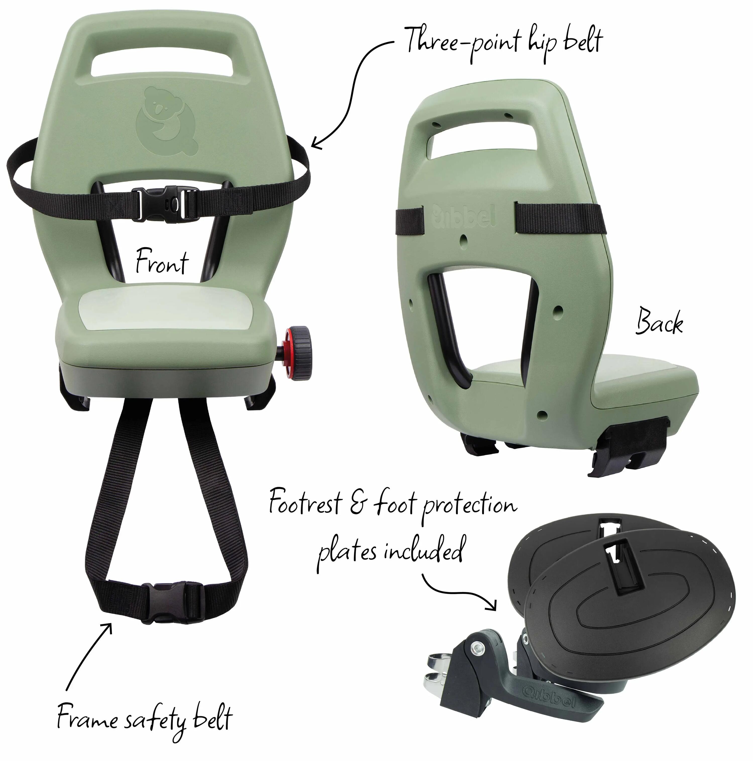 Qibbel Junior 6+ seggiolino posteriore bambino 22–35 kg verde 2/5