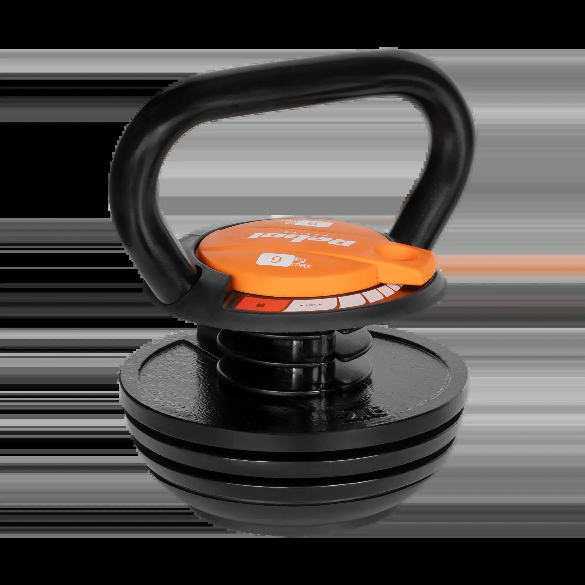 Kettlebell żeliwny regulowany obciążenie hantel odważnik kula 9kg REBEL 5/6