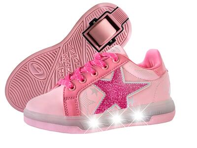 Scarpe con Ruote BREEZY ROLLERS LED 2195680 ragazze rosa/rosa