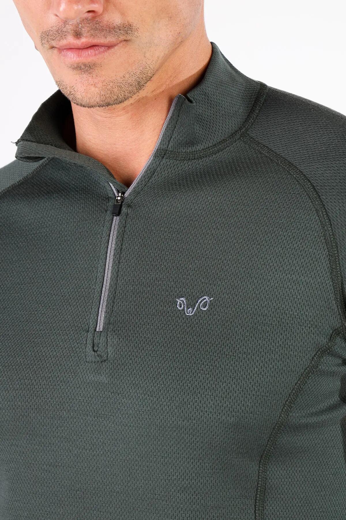 HALLDOR - Koszulka z Długim Rękawem - 100% Wełna Merino- 230 g/m² M, Zielony 6/7