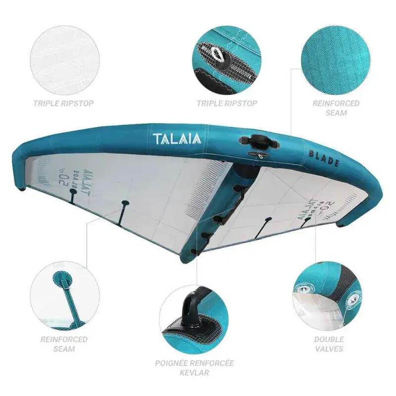 Pack Wingsup insuflável WOW Beacher 12.0 + Asa de wingfoil Talaia Blade 5 m² 2/12