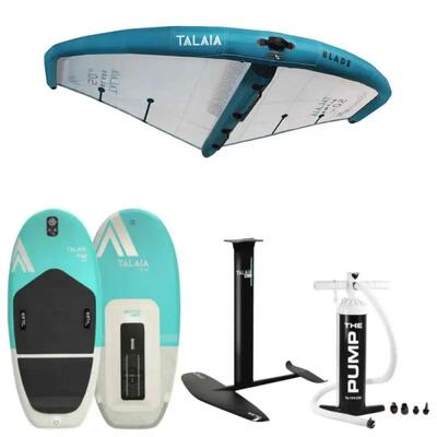 Wingfoil set: talaia board + smooth foil + talaia blade 5 m² wing + ryde pomp