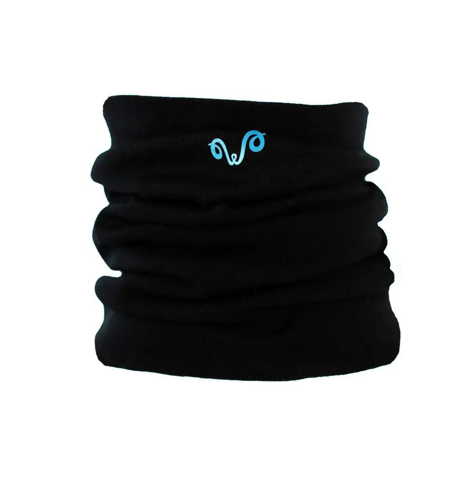 Komin trekkingowy 100% wełna merino (195 g/m²) Czarny 3/3