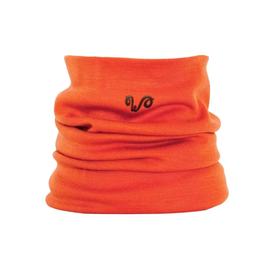 Komin trekkingowy 100% wełna merino (195 g/m²) Pomarańczowy 3/3