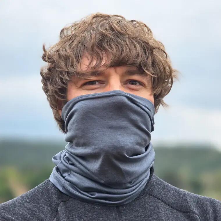 Komin na szyję trekkingowy wielofunkcyjny Woolona Merino 2/3