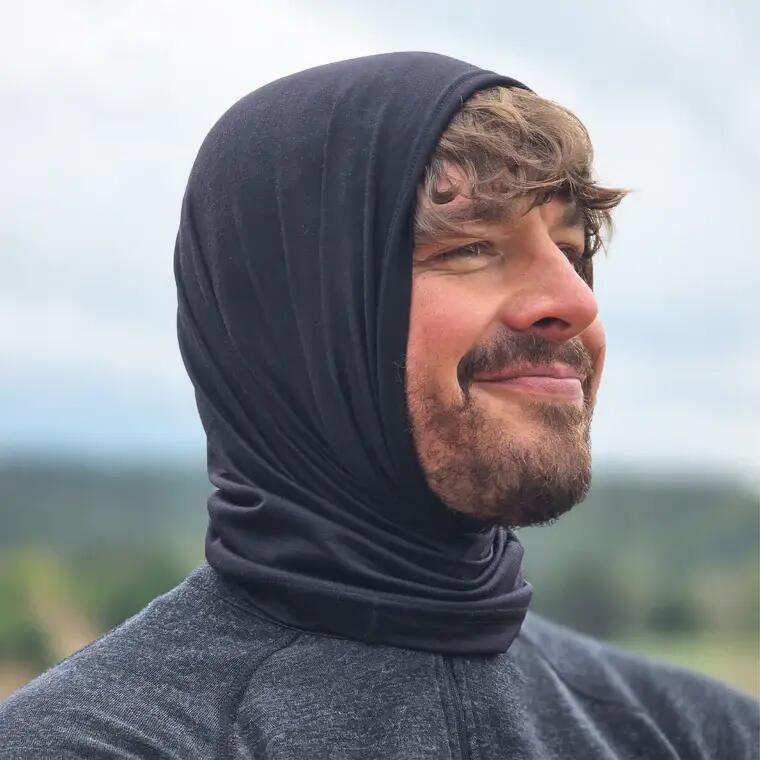 Komin na szyję trekkingowy wielofunkcyjny Woolona Merino 2/3