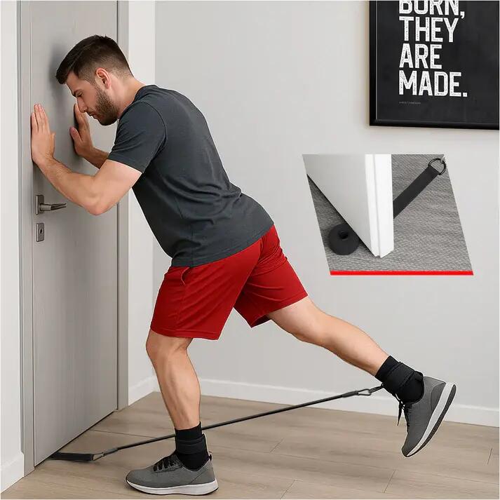 Drążek do pilatesu z 3 gumami i kotwą do drzwi Gorilla Sports 3/7
