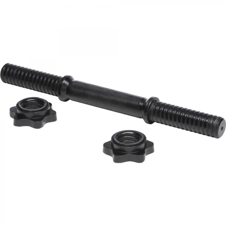 Barra de Mancuernas Gorilla Sports en Negro de 35 cm Diámetro 30/31mm 4/7