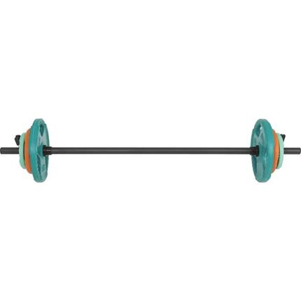 Aerobic Halterset 19,3 kg - Gripper Gietijzer - Halterstang Met 6 Gewichten