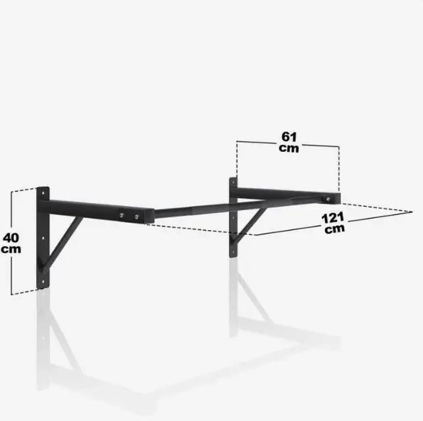 Barra per trazioni Gorilla Sports acciaio 108 cm Ø3,5 cm 150 kg 6/7