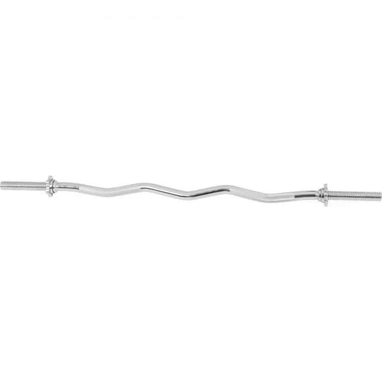Barra de Pesas Curl EZ Gorilla Sports 120 cm Cromada Diámetro 30/31mm 7/7