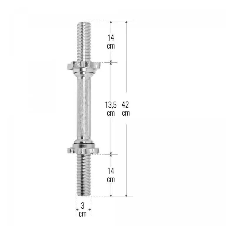 BARRA CURTA 42 CM | DIÂMETRO 30MM | MUSCULAÇÃO | 2 ESTRELAS DE APERTO 2/7