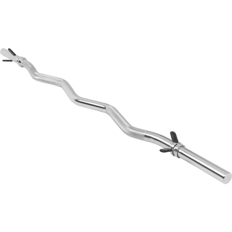 BARRE CURL 120CM | DIAM 30MM | MUSCULATION | STOP DISQUES À RESSORT 4/7