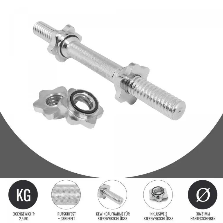 BARRA CURTA 35CM | DIAM 30MM | MUSCULAÇÃO | ESTRELAS DE FIXAÇÃO 2/7