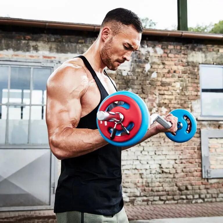 BARRE CURL 120CM | DIAM 30MM | MUSCULATION | STOP DISQUES À RESSORT 2/7