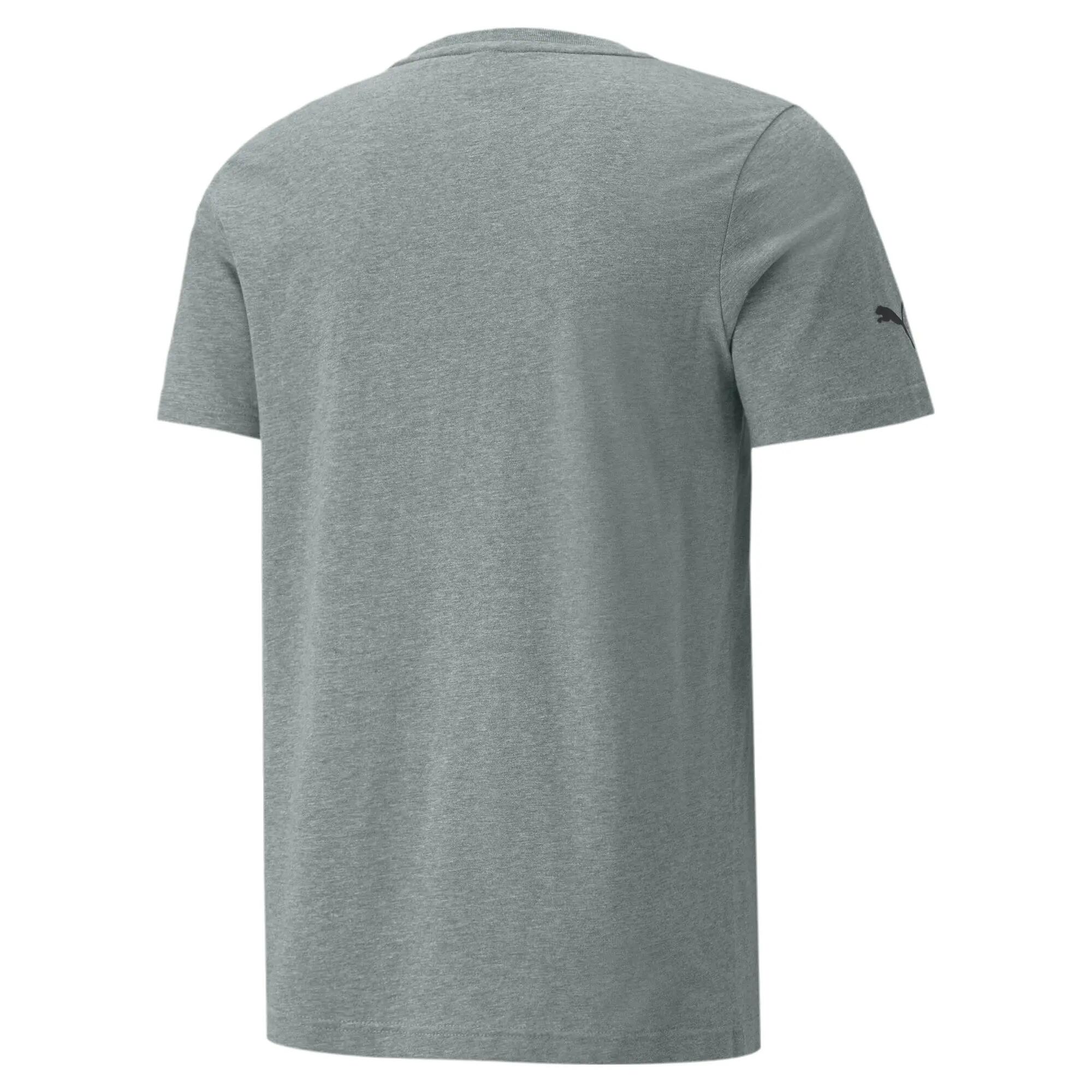 Camiseta masculina Puma Ferrari Race Tonal Big Shield cinza tamanho M 2/8