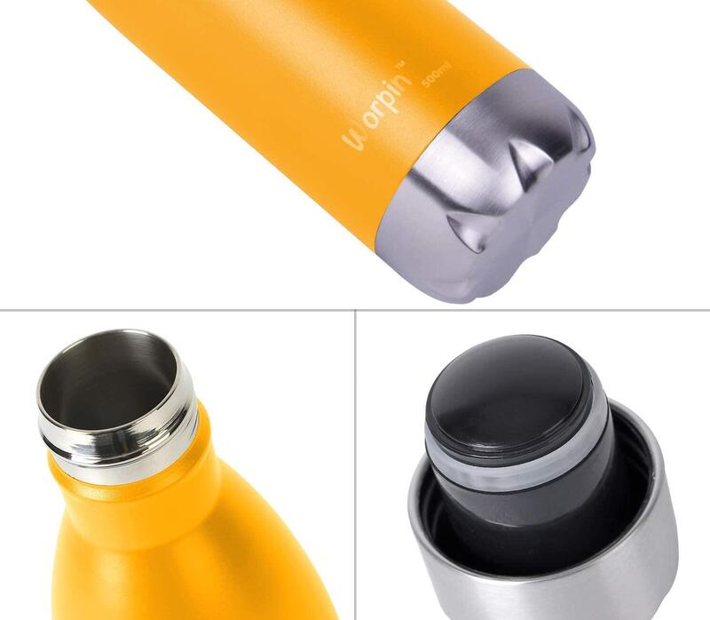 Edelstahl Thermosflasche - Smart Bottle Gelb 500ml