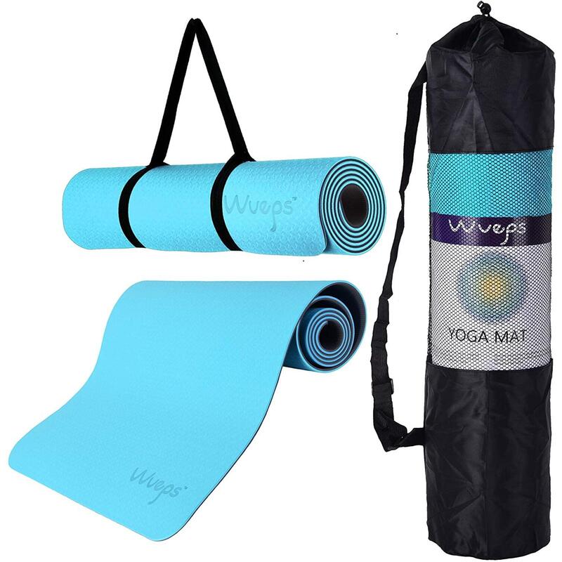 salto perder Contiene Yoga Mat / Esterilla de yoga Suave Confort Blue Sky Blue 183 CM | Decathlon