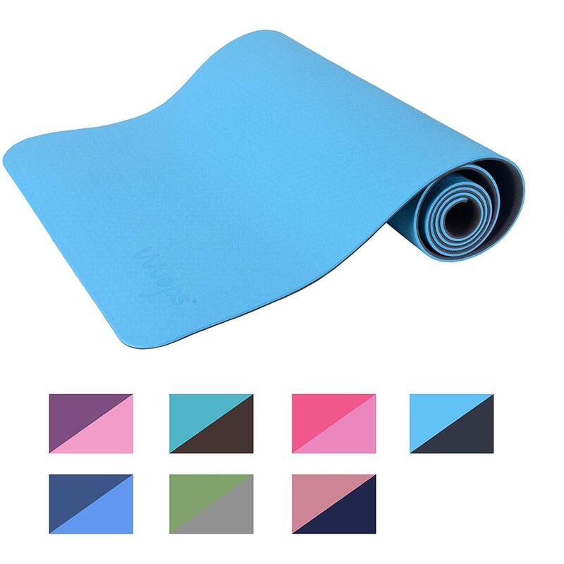 Yoga Mat Esterilla de yoga Suave Confort Blue Sky Blue 183 CM | Decathlon