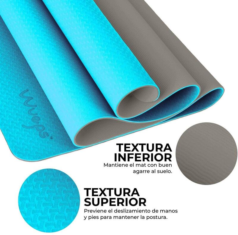 Yoga mat Zacht Comfort Blauw Hemelsblauw 183 CM