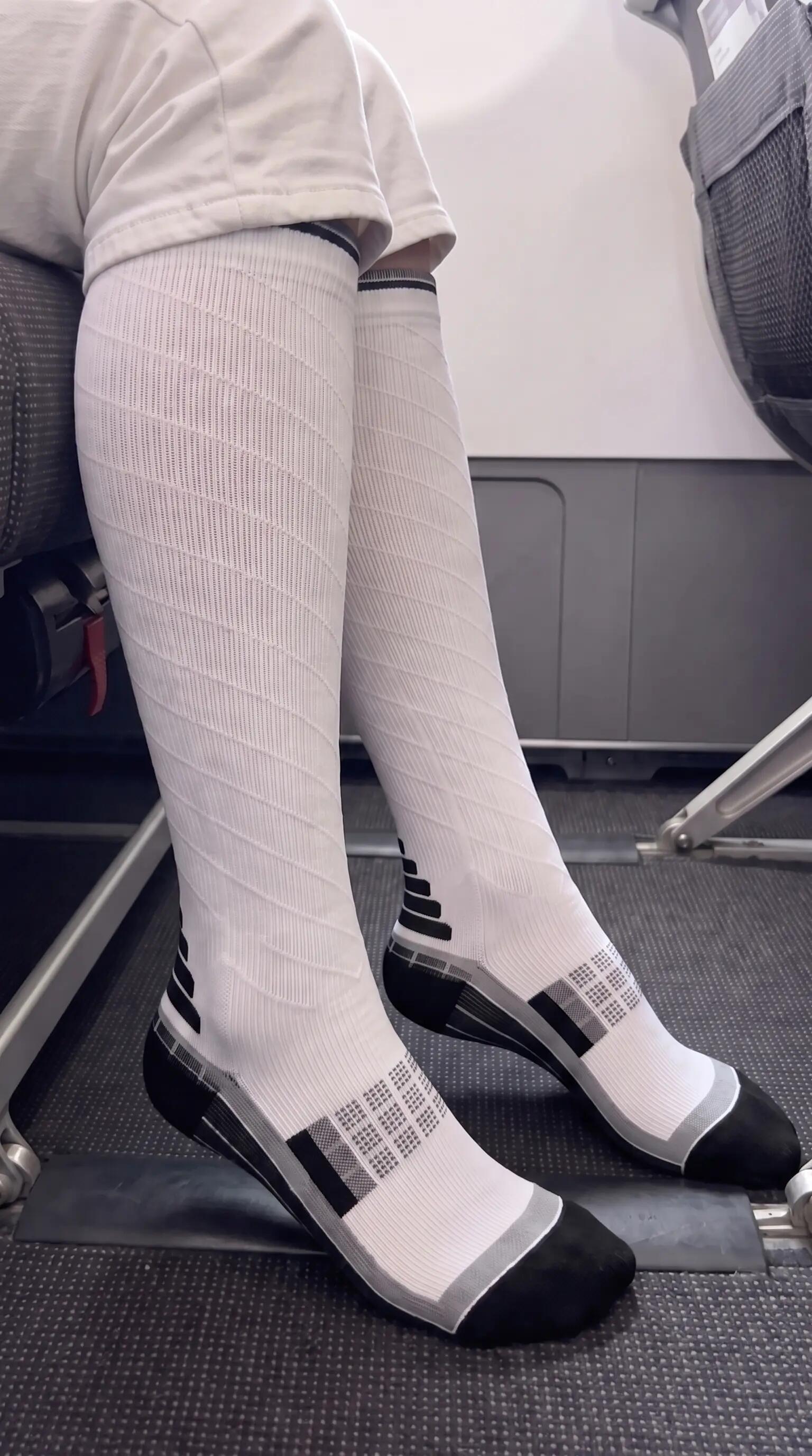 Kompressionssocken Damen Herren für Sport, Laufen, Fliegen, Reisestrümpfe 9/10