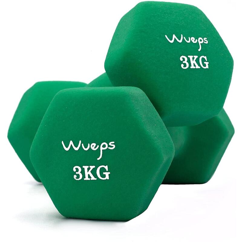 Mancuernas de neopreno Wueps - 3kg