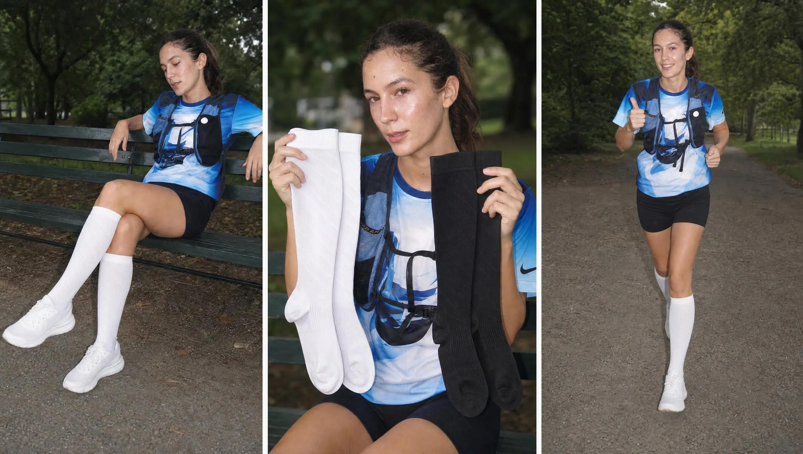 Kompressionssocken Damen Herren für Sport, Laufen, Fliegen, Reisestrümpfe 8/12