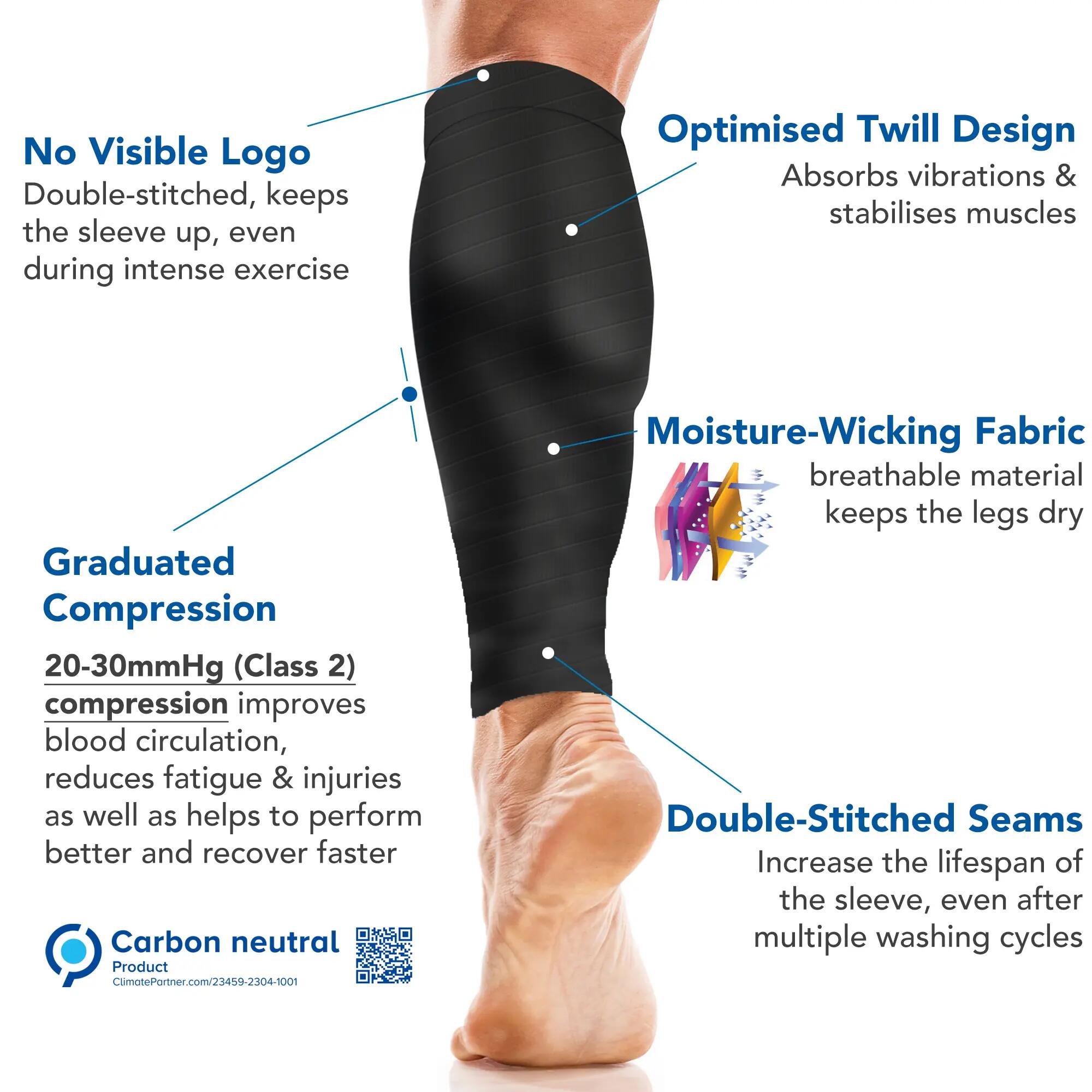 Kompressions Wadenbandage für Laufen, Wadenkompression, Wadenstulpen Sport 5/6