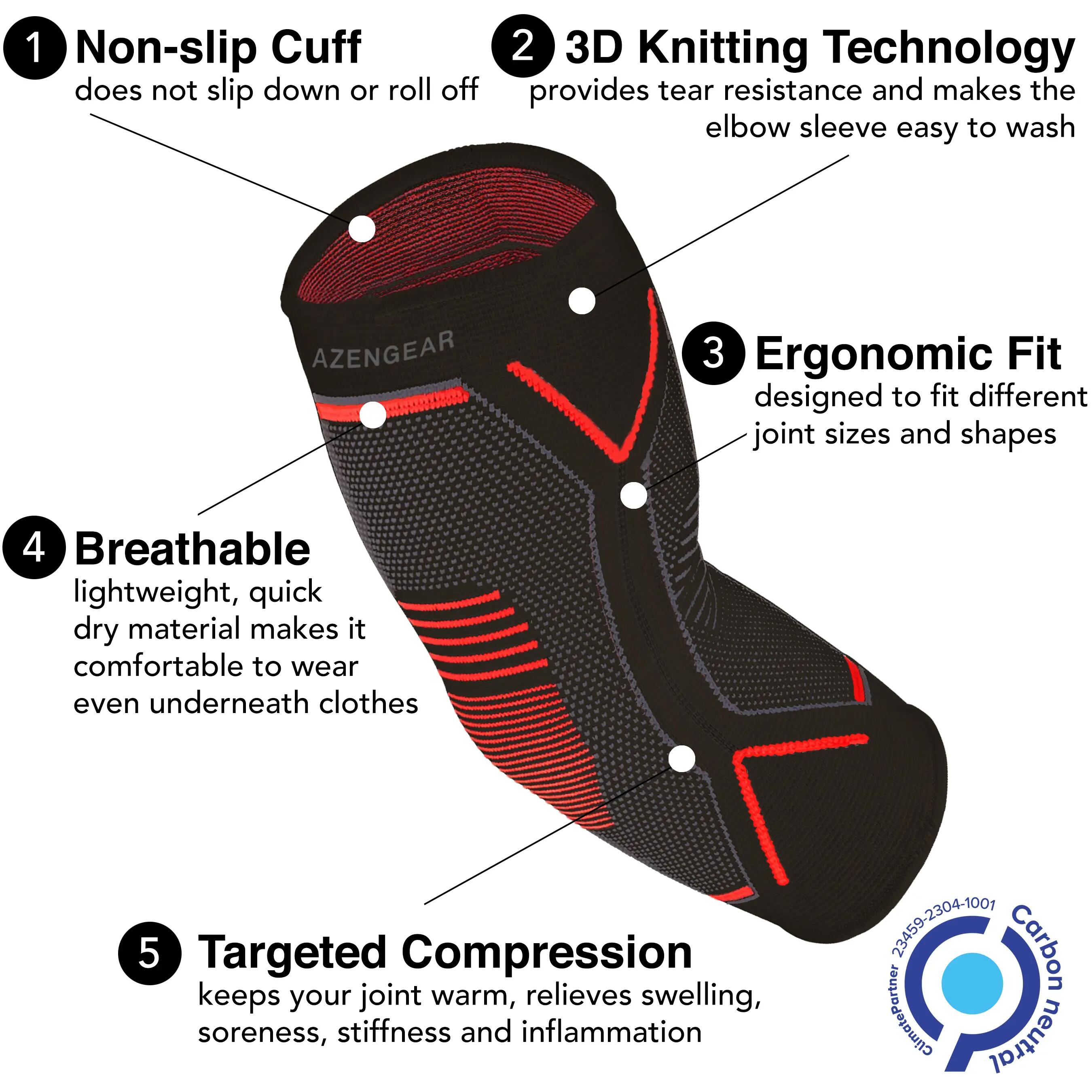 Coudière Compression, Attelle Coude, Tennis Elbow, Golf, Maintien Sport (Paire) 9/10