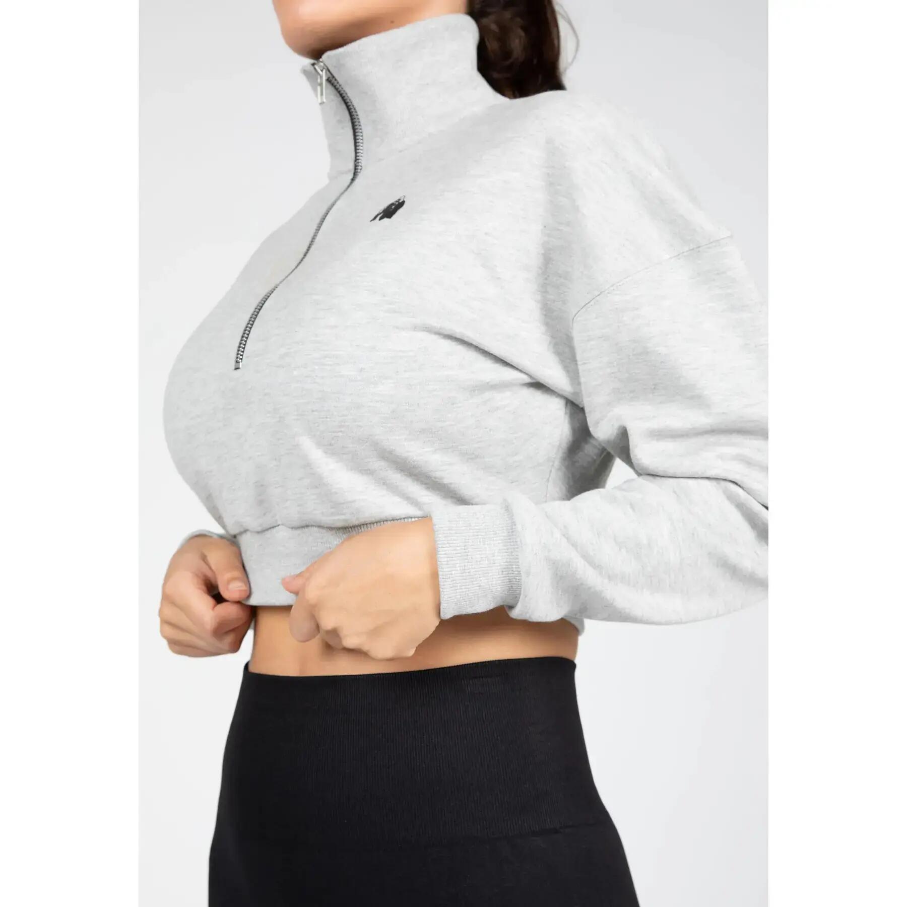 Ocala Cropped Sweat-shirt à demi-zip - Grau 6/6