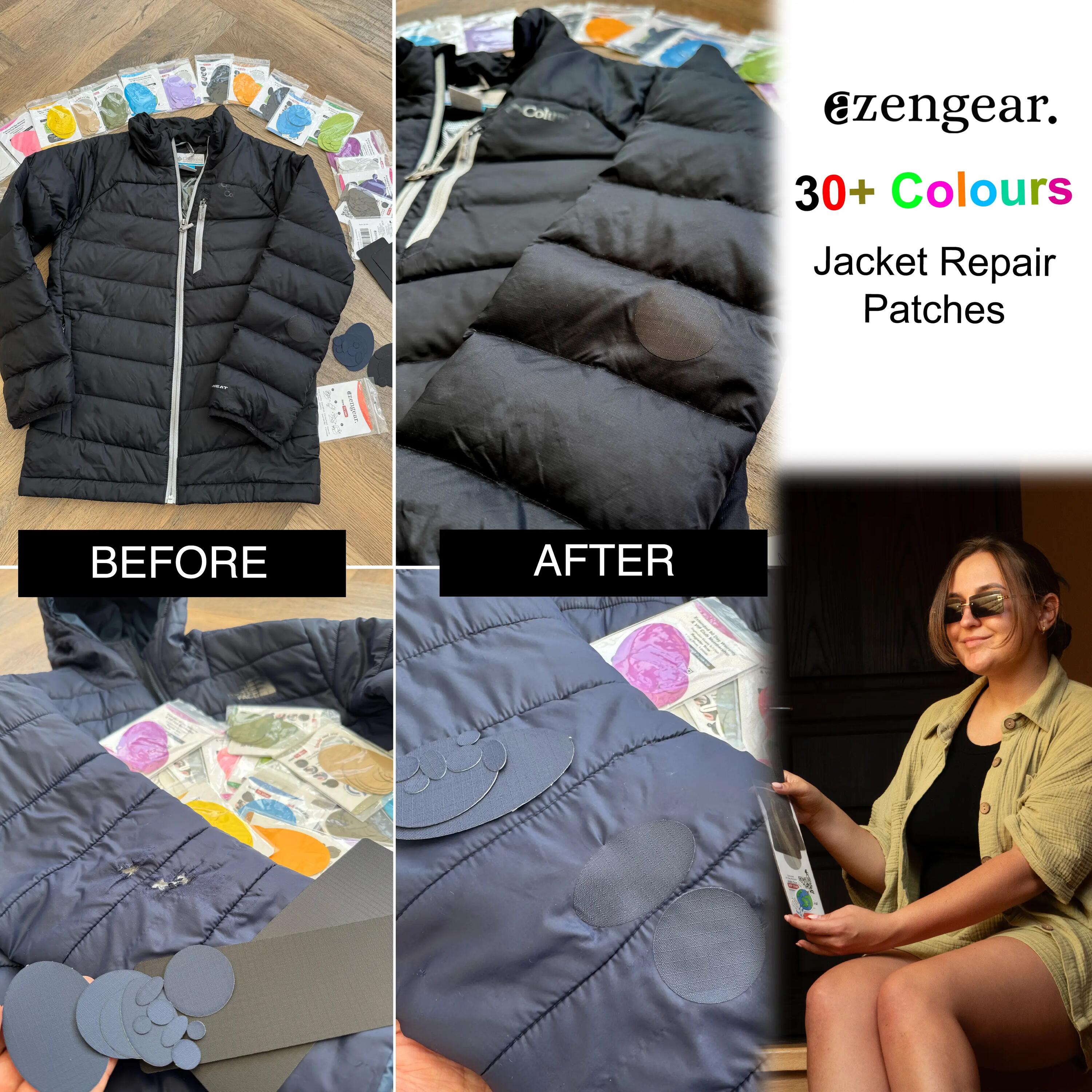 Reparatiepatch donsjas, zelfklevend, waterdicht, tent- en slaapzakreparatie 10/13