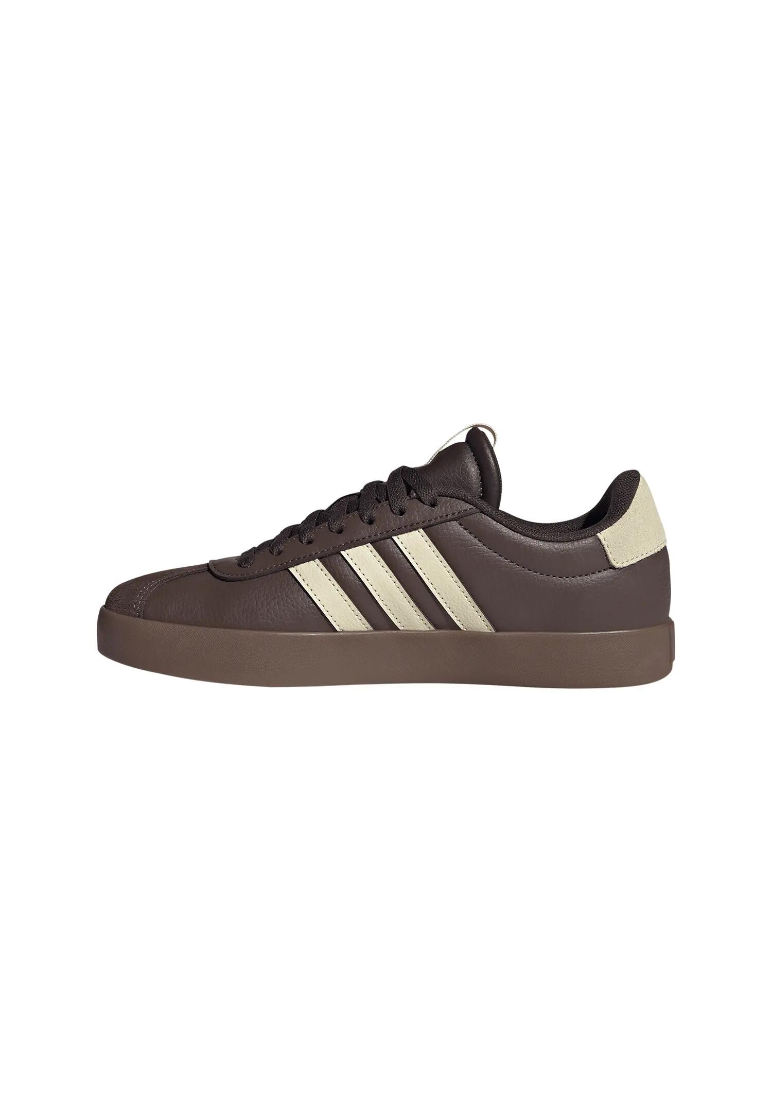 Adidas VL COURT 3.0 Damen Sneaker Schuhe Leder Schnürschuhe KI4574 Brown/Vanilla 3/15