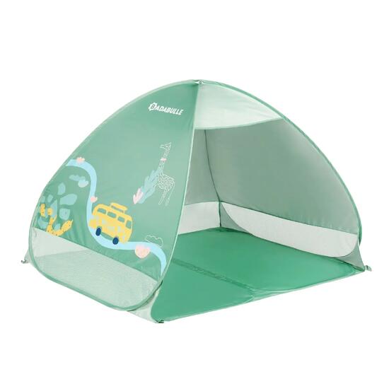 Pensilina parasole istantanea per bambini a 2 posti UPF50+ - Verde