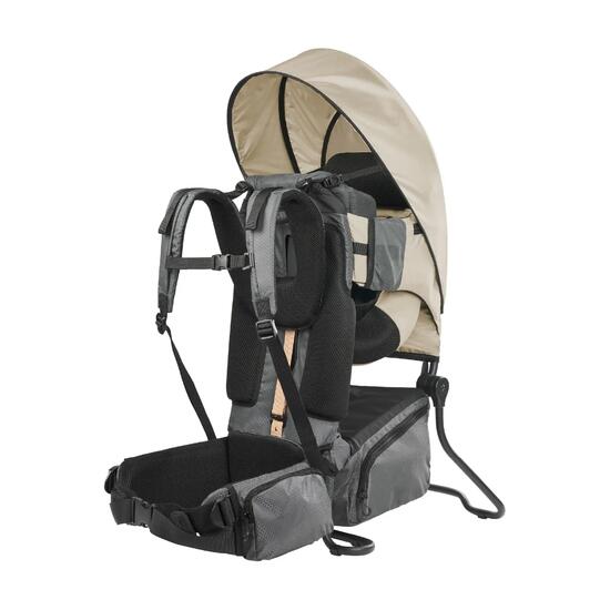 Porte bébé randonnée rigide et housse de pluie imperméable - Moov & Hike - Beige