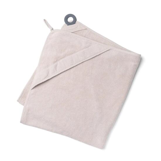 Cape serviette de Bain bébé coton biologique OekoTex - Dry'n Play - Beige Amande