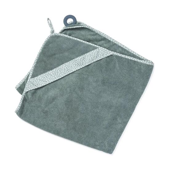 Cape serviette de Bain bébé coton biologique OekoTex - Dry'n Play - Vert