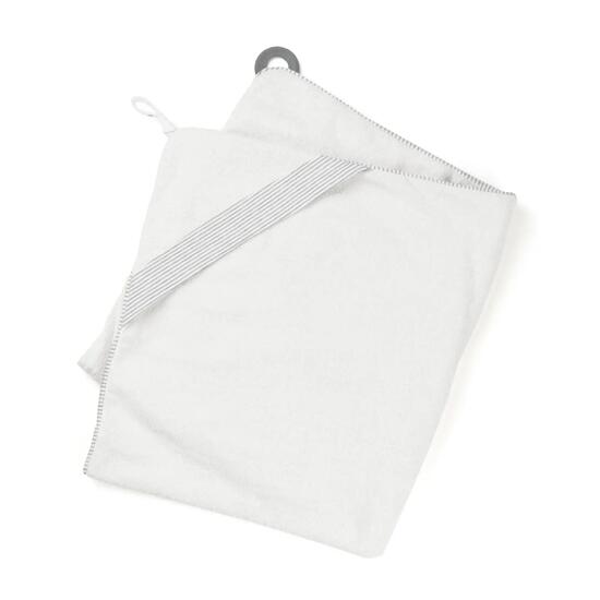 Cape serviette de Bain bébé coton biologique OekoTex - Dry'n Play - Blanc